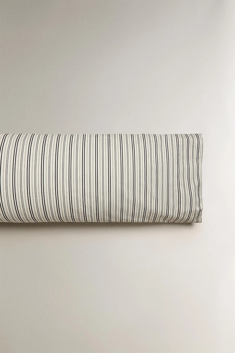 STRIPED PERCALE DUVET COVER