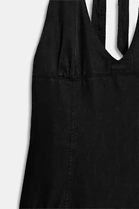 FLUID HALTER MINI DRESS