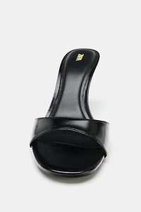 METALLIC HEELED SANDALS