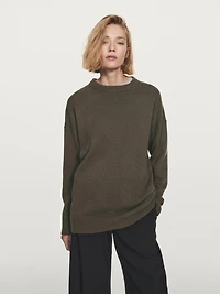 100% cashmere oversize knit sweater