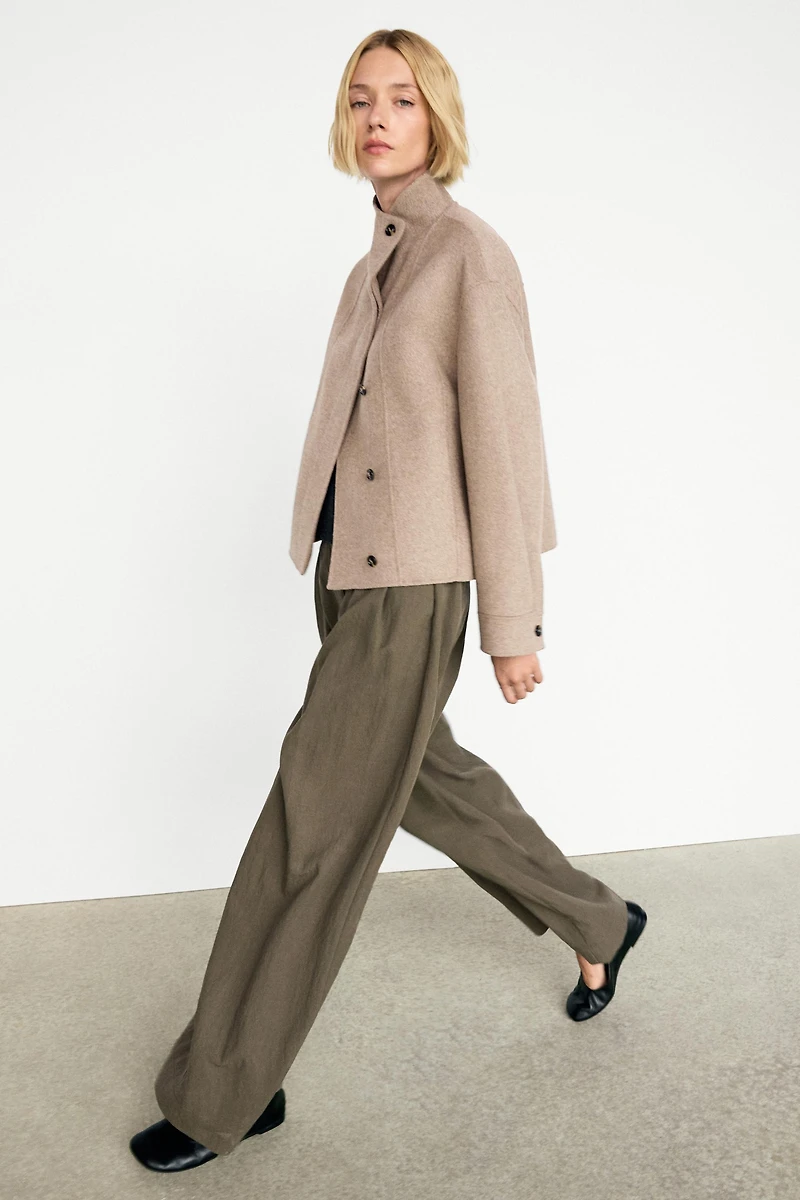 Short wool-blend jacket