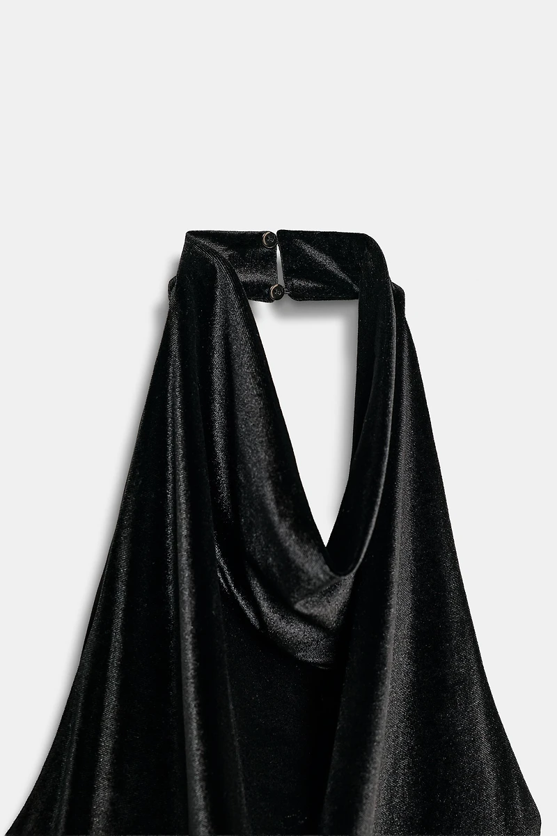 MIDI VELVET LACE DRESS