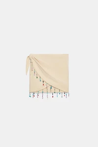 BEADED PAREO SKIRT