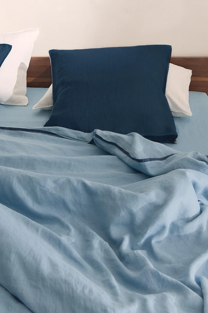 CONTRAST LINEN DUVET COVER