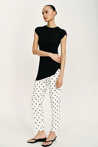 HIGH-WAISTED POLKA DOT PANTS