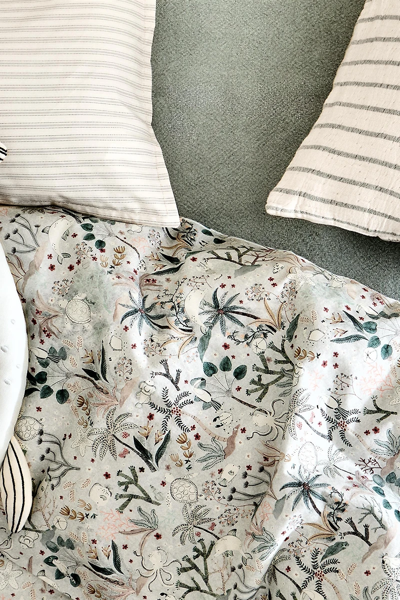 HOUSSE DE COUETTE ENFANT IMPRIMÉ MARIN