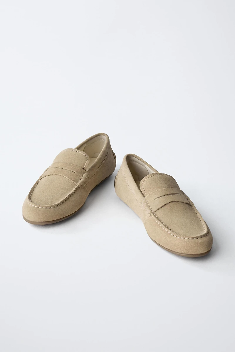 SPLIT LEATHER LOAFERS