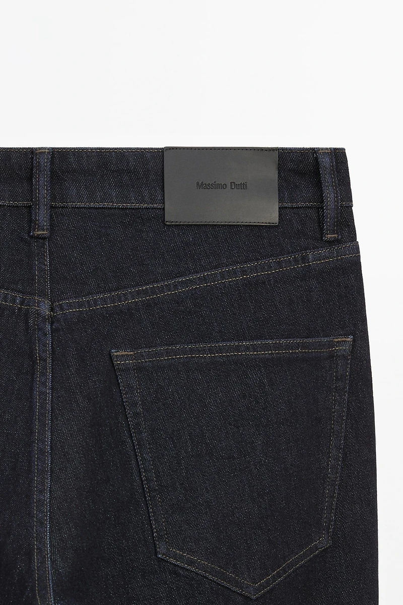 Rinse wash tapered fit jeans