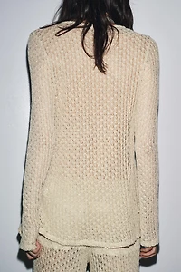 METALLIC THREAD TUNIC TOP