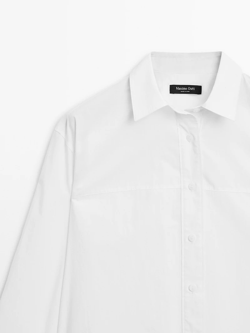 Chemisier 100 % coton couture apparente