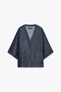 CHEMISE EN DENIM DÉCONTRACTÉE ZW COLLECTION