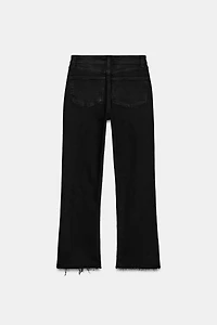 TRF HIGH-WAIST CROPPED FLARE JEANS