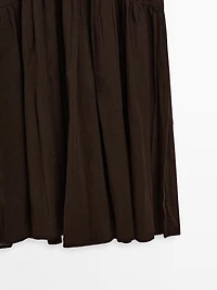 Long strappy cotton blend dress