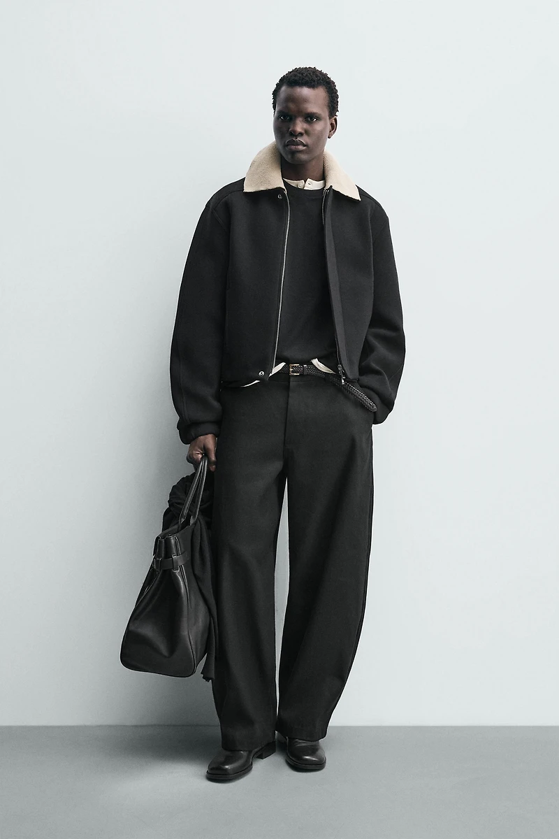 BLOUSON TECHNIQUE COL EN CONTRASTE