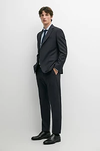 Striped 100% cool wool suit blazer
