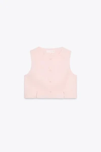 VENTED CROPPED VEST