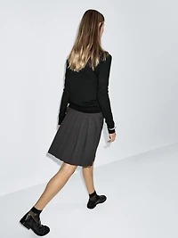 High neck wool blend sweater
