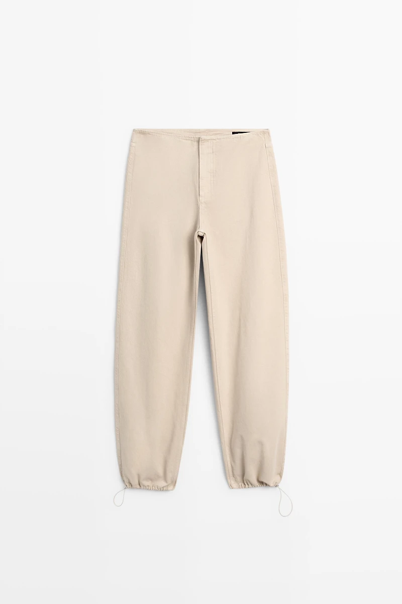 Relaxed fit parachute pants