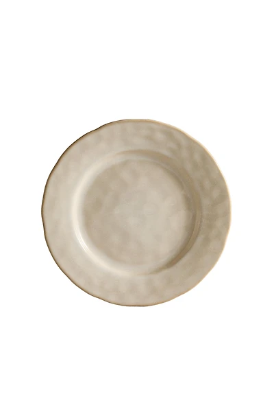 STONEWARE DINNER PLATE WITH IRREGULAR EDGE