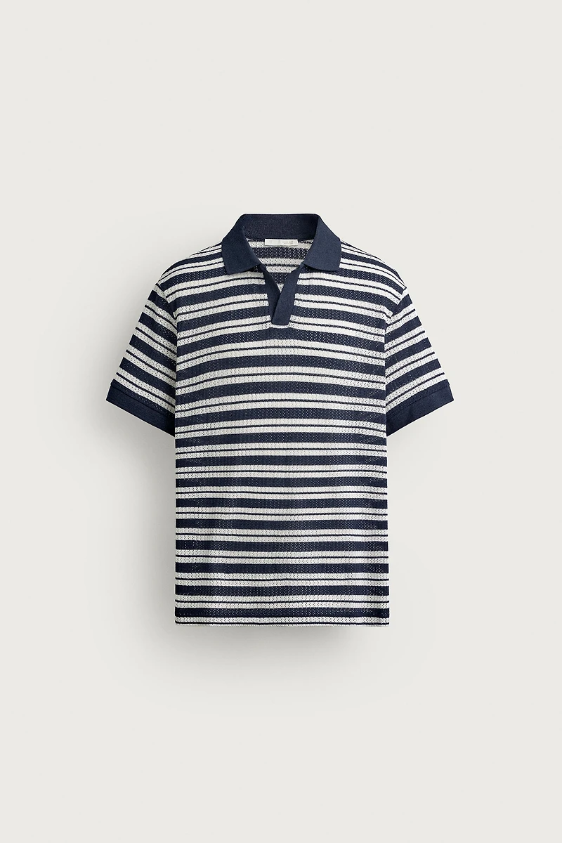 OPEN-STITCH REGULAR FIT POLO SHIRT
