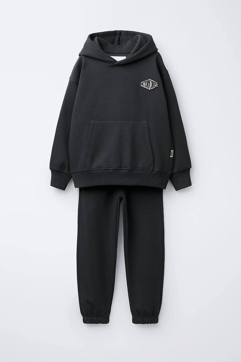 HOODIE AND JOGGER PANTS WITH PATCH SET