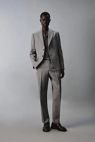 SLIM FIT TEXTURED SUIT JACKET