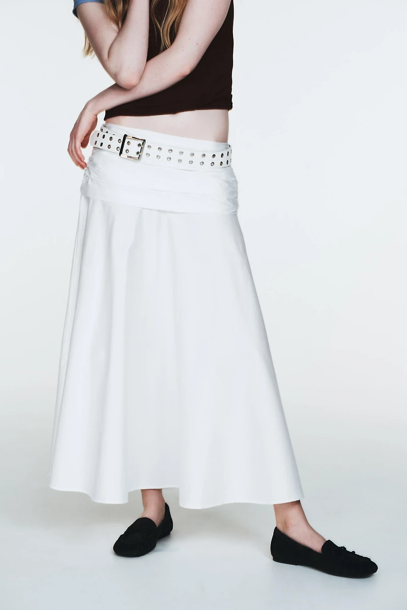 VOLUMINOUS MIDI SKIRT