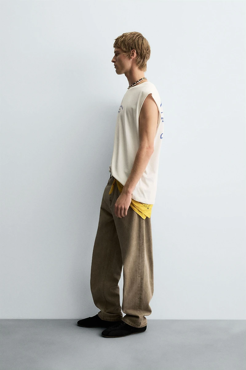 DÉBARDEUR IMPRIMÉ DÉLAVÉ