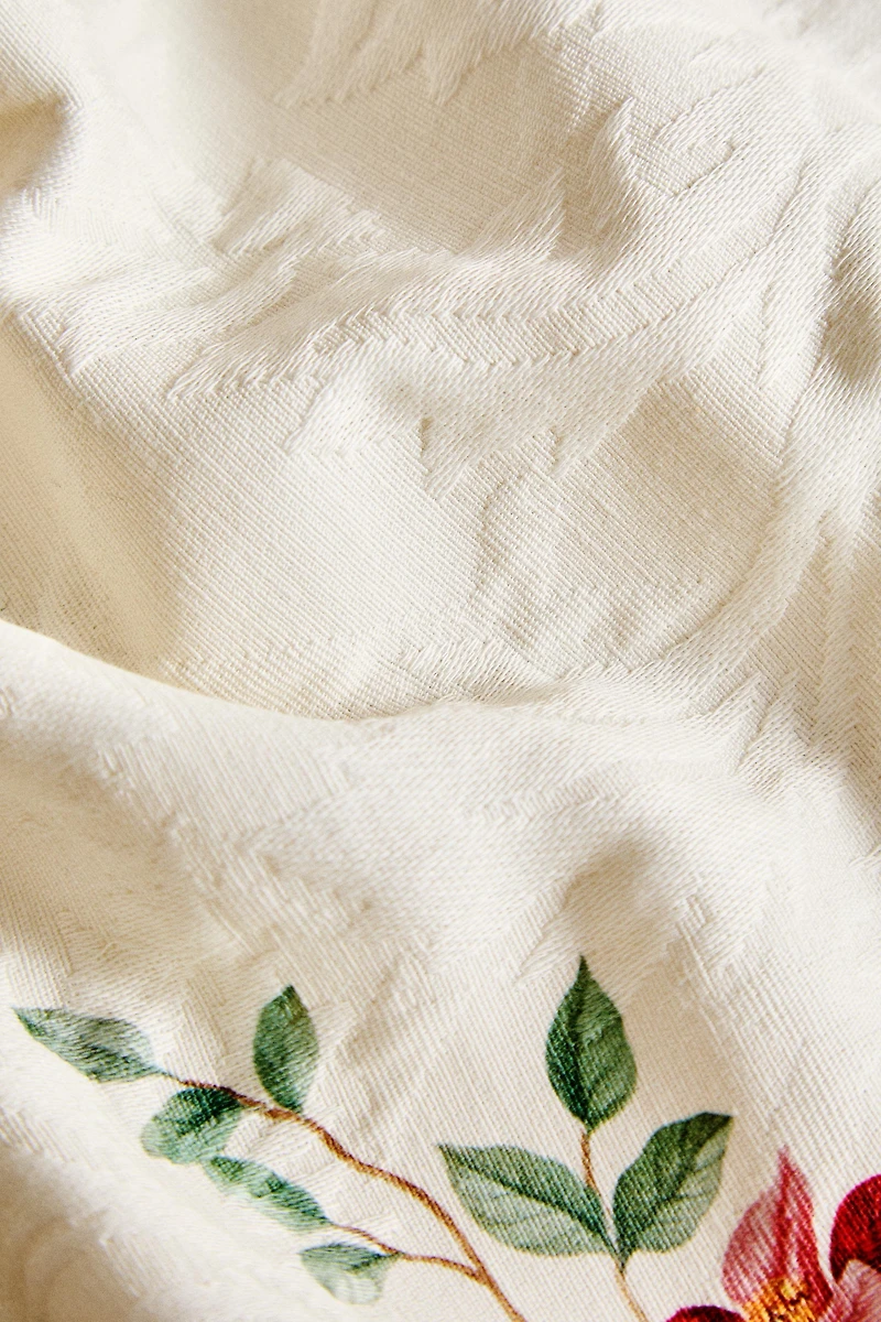 SET OF CHRISTMAS FLORAL JACQUARD NAPKINS (SET OF 2)