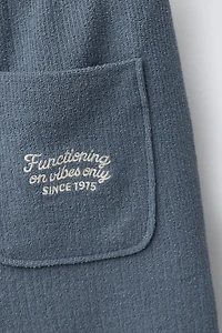 TERRYCLOTH FABRIC SHORTS