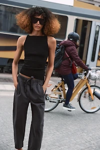 ELASTIC WAIST PANTS