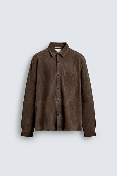 SUEDE LEATHER OVERSHIRT