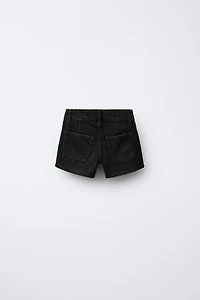 PLEATED DENIM SKORT