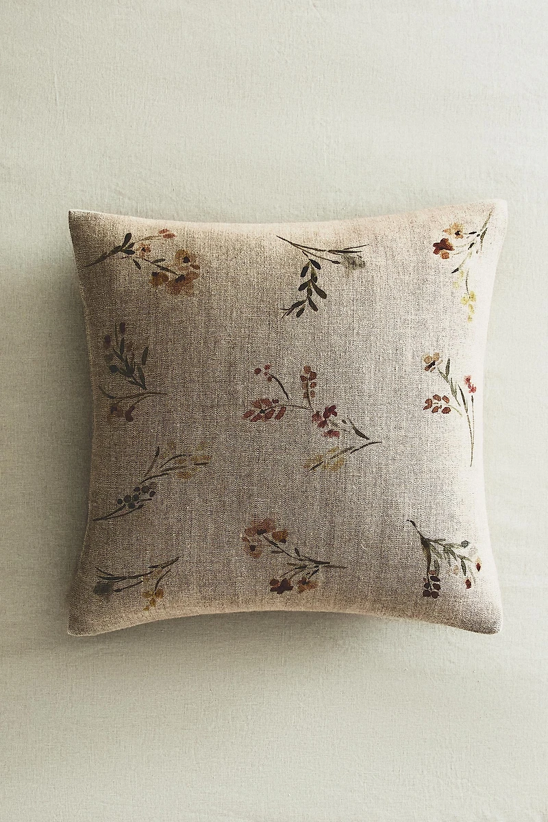 HOUSSE DE COUSSIN FLEURS