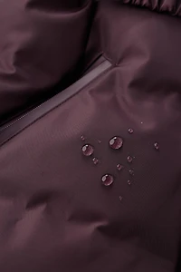 DOWN FEATHER PUFFER JACKET WITH BELT, WATER-RESISTANT AND WINDPROOF, RECCO® SYSTEM, SKI COLLECTION