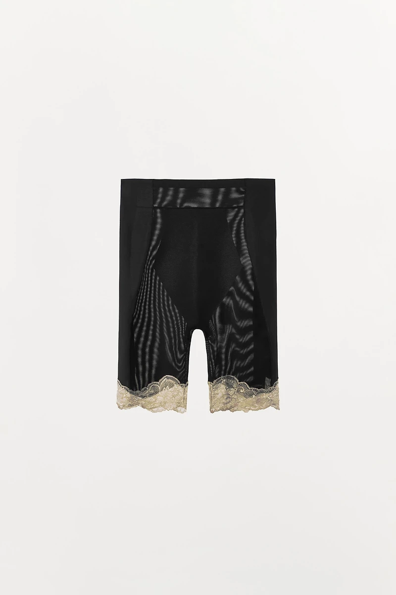 LACE POLYAMIDE BLEND SHORTS