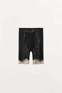 LACE POLYAMIDE BLEND SHORTS