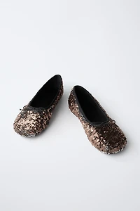 SEQUIN BALLET FLATS