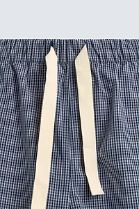 RELAXED FIT PATCHWORK CHECK PANTS