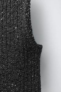SEQUINED KNIT TOP
