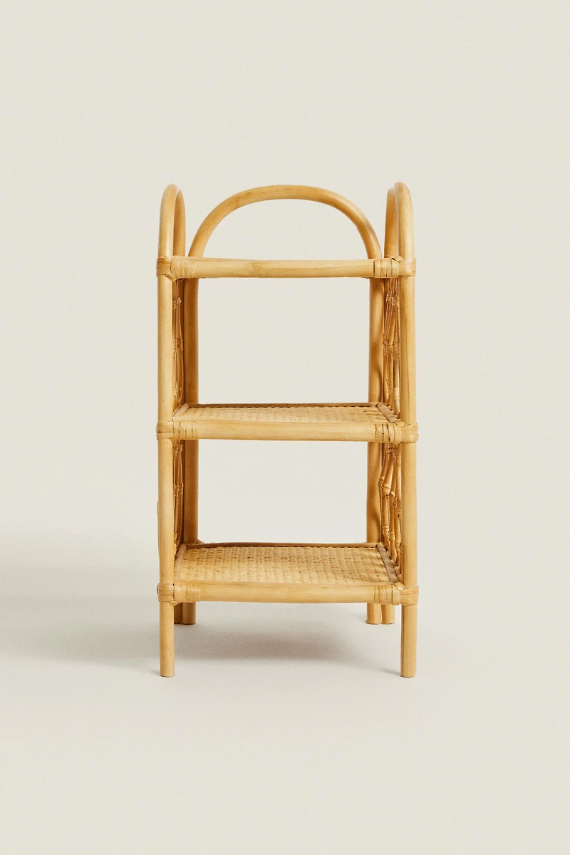 RATTAN BEDSIDE TABLE