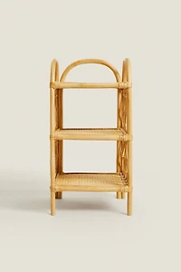 RATTAN BEDSIDE TABLE