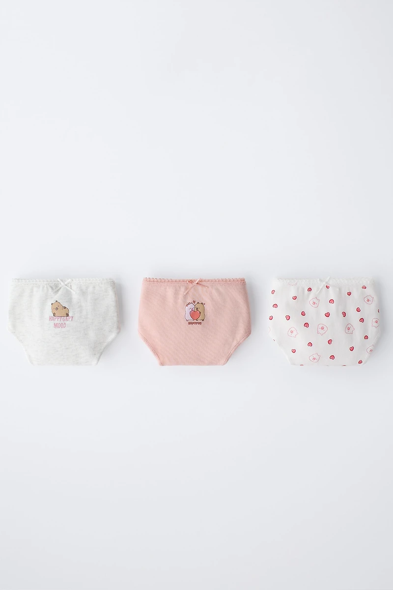 6-14 ANS/ LOT DE TROIS CULOTTES CAPIBARA CAPYFUN ©