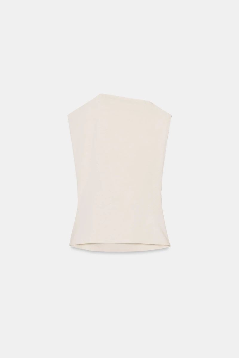 TOP EN COTON DRAPÉ