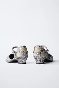 SPARKLY HEART HEELS