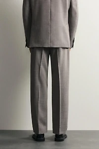 WOOL-BLEND REGULAR FIT SUIT PANTS