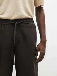 100% linen short Bermuda shorts