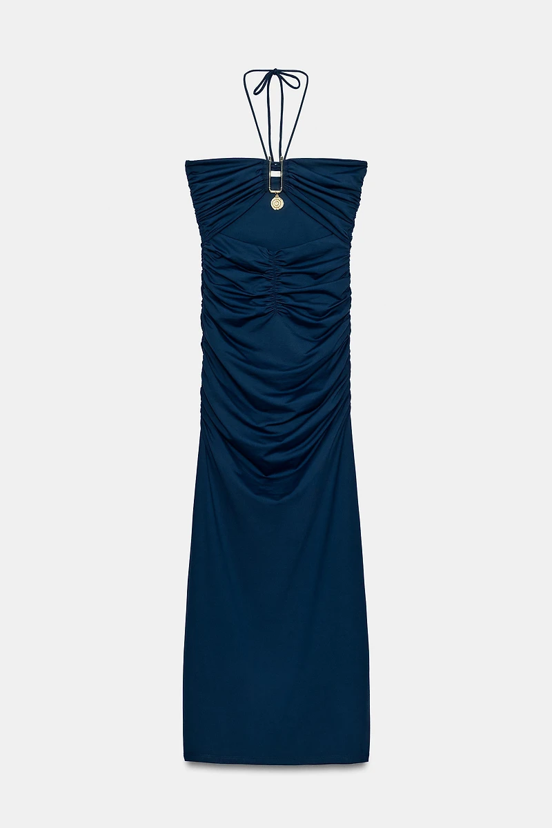 POLYAMIDE CUT OUT MIDI DRESS