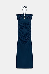 POLYAMIDE CUT OUT MIDI DRESS