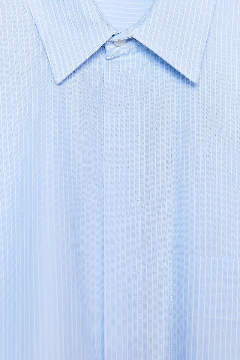 CHEMISE COURTE EN POPELINE